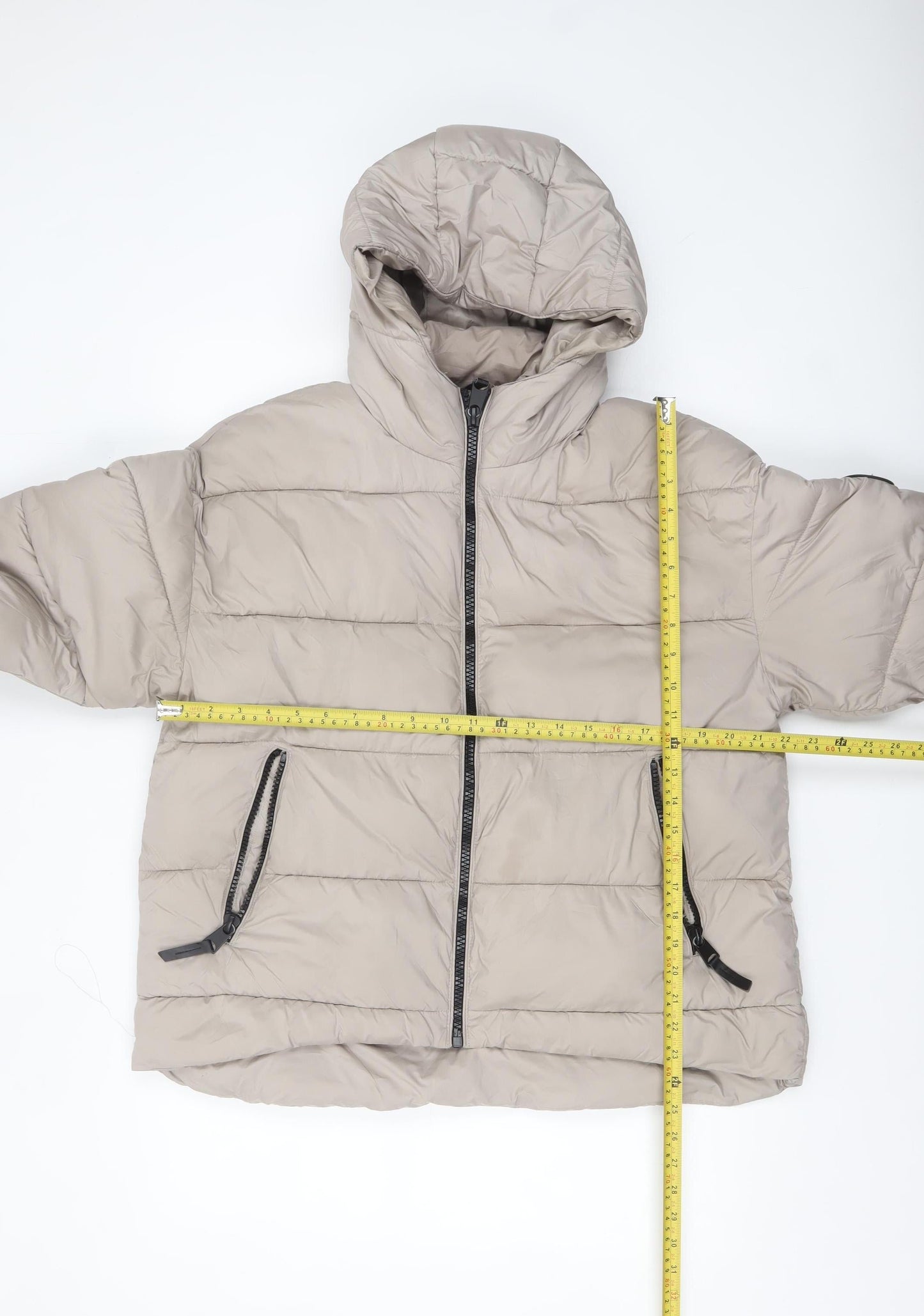 Womens UK Size 14 Harvey & Jones Beige Puffer Jacket