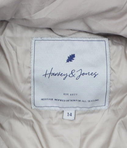 Womens UK Size 14 Harvey & Jones Beige Puffer Jacket