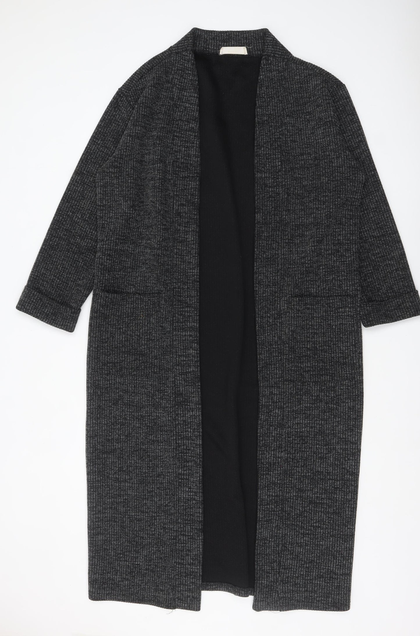 Reserved Women’s Grey Knit Long Open Coatigan XS