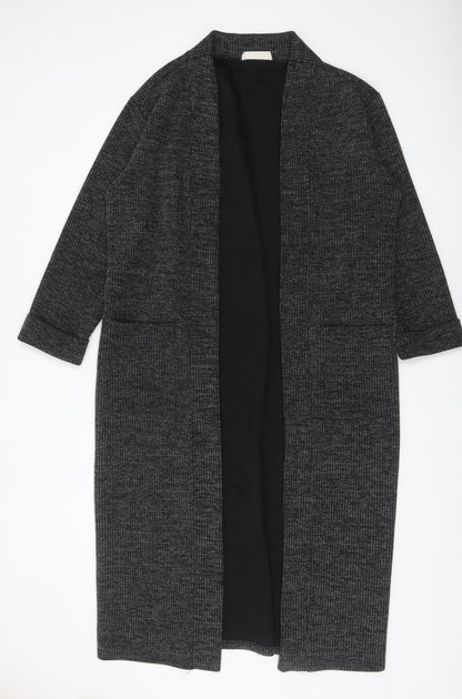 Reserved Women’s Grey Knit Long Open Coatigan XS