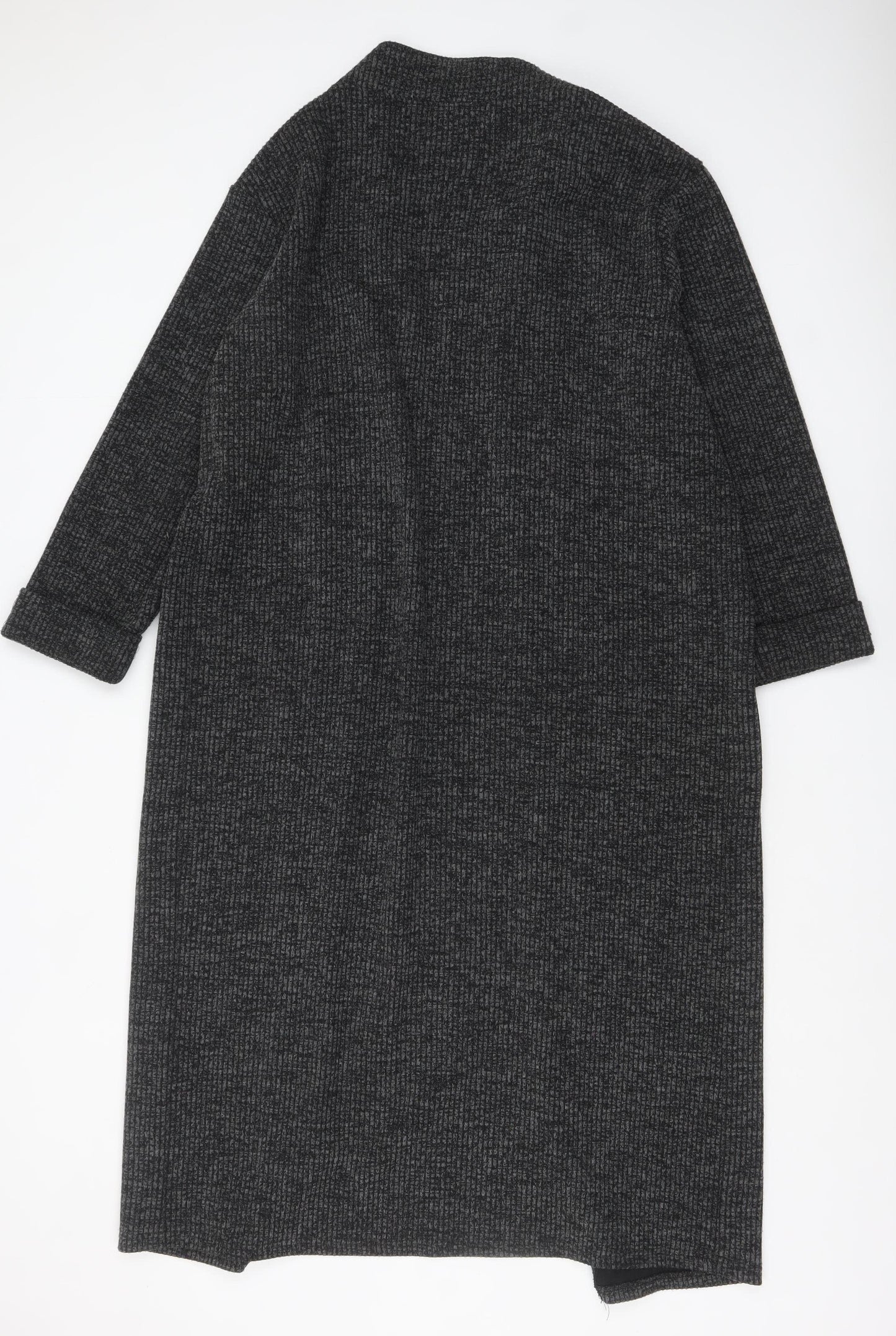 Reserved Women’s Grey Knit Long Open Coatigan XS