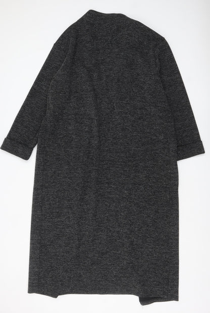 Reserved Women’s Grey Knit Long Open Coatigan XS