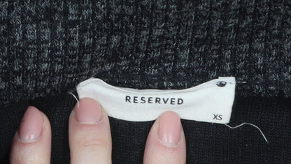 Reserved Women’s Grey Knit Long Open Coatigan XS