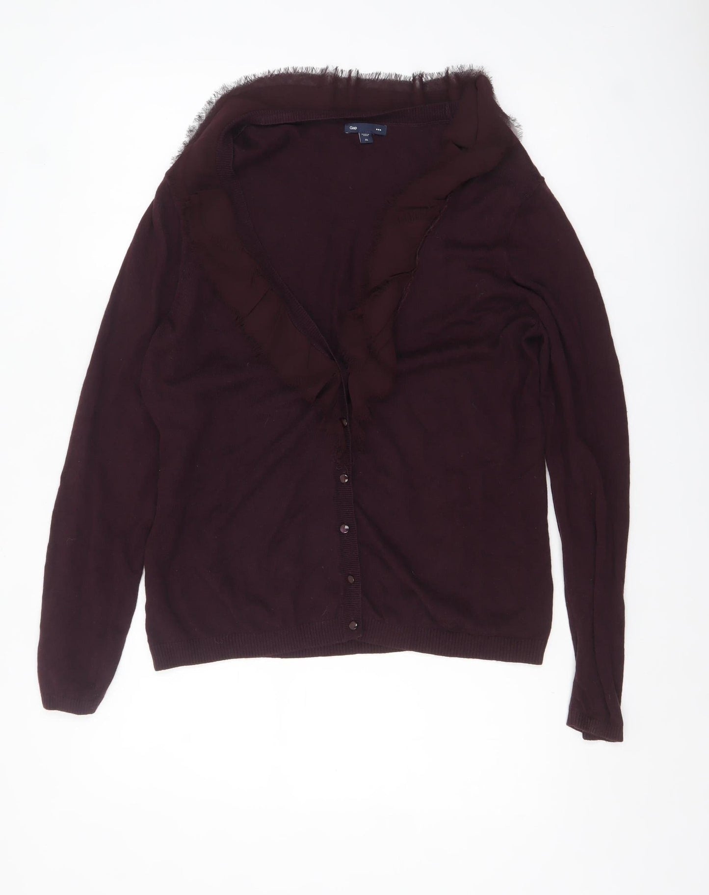 Gap Women's Burgundy Long Sleeve Cardigan XL Cotton Viscose Blend