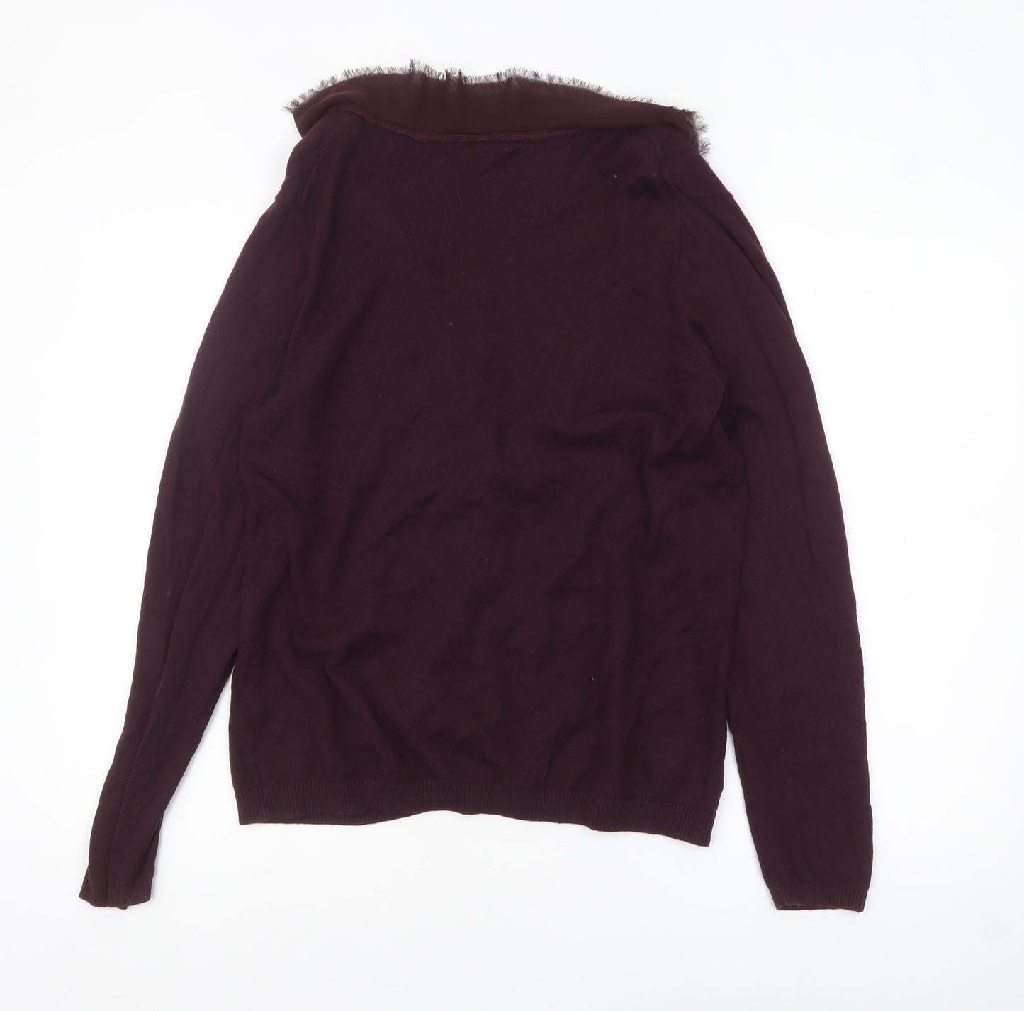 Gap Women's Burgundy Long Sleeve Cardigan XL Cotton Viscose Blend