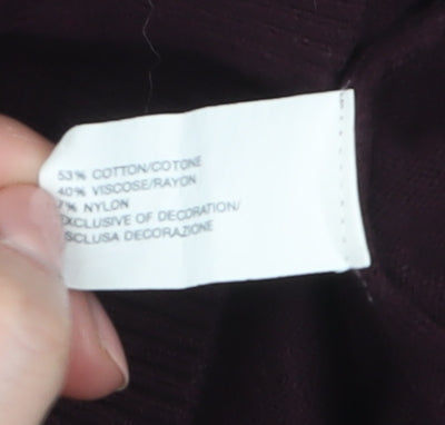 Gap Women's Burgundy Long Sleeve Cardigan XL Cotton Viscose Blend