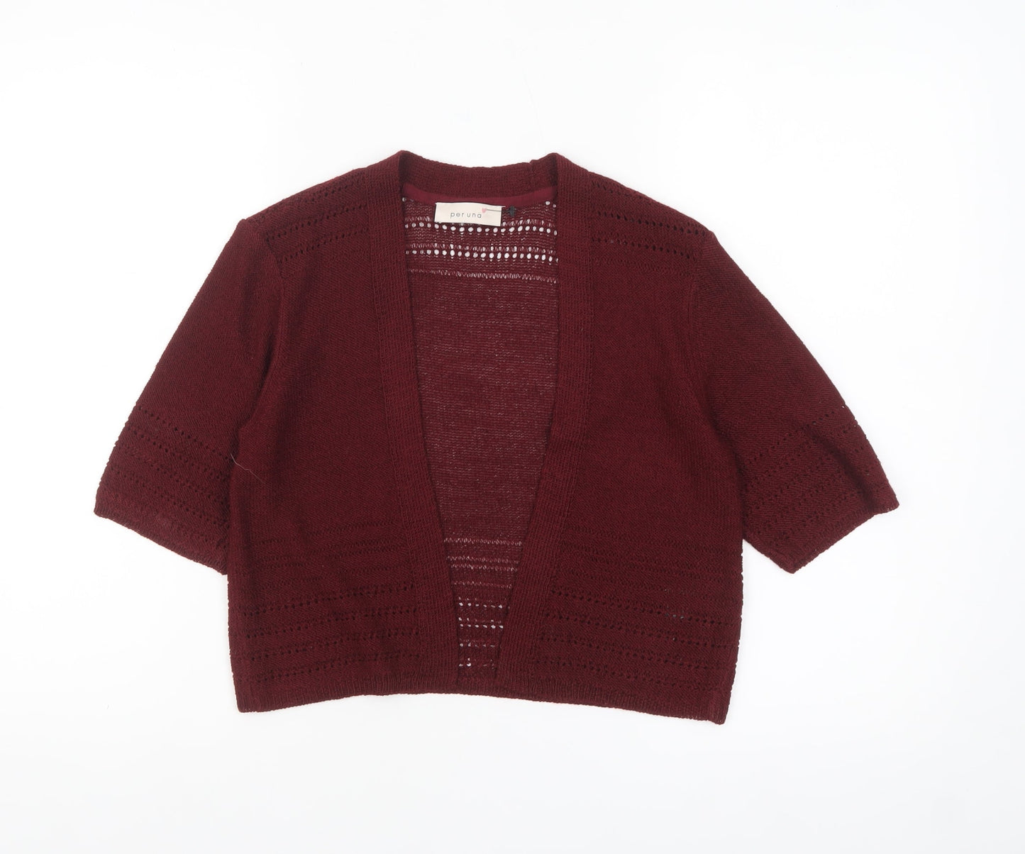 Womens UK Size 10 Marks and Spencer Red Cardigan Jumper