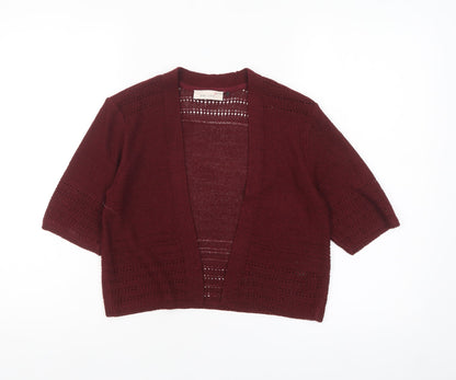 Womens UK Size 10 Marks and Spencer Red Cardigan Jumper