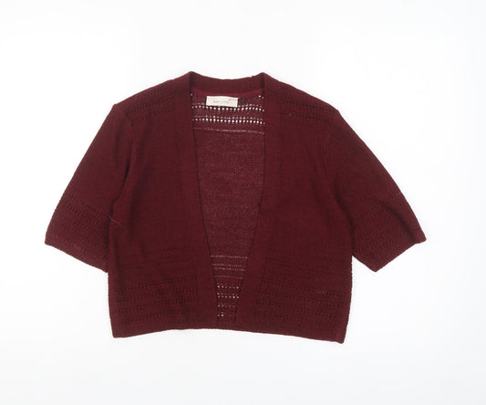 Womens UK Size 10 Marks and Spencer Red Cardigan Jumper
