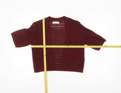 Womens UK Size 10 Marks and Spencer Red Cardigan Jumper
