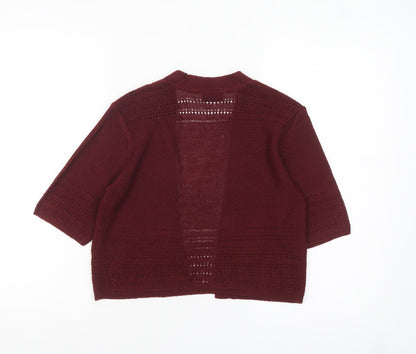 Womens UK Size 10 Marks and Spencer Red Cardigan Jumper