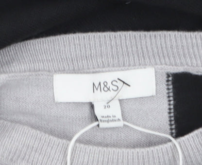 Womens UK Size 20 Marks and Spencer Multicoloured Pullover Jumper