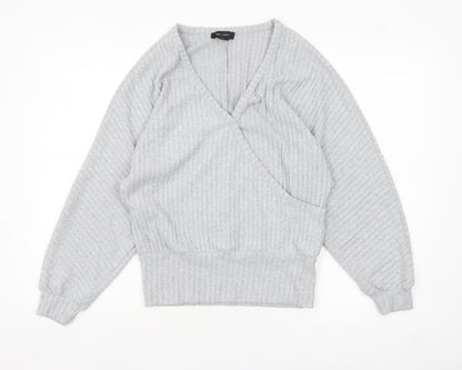Womens UK Size S New Look Grey Pullover Jumper