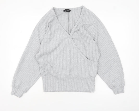 Womens UK Size S New Look Grey Pullover Jumper