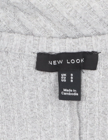 Womens UK Size S New Look Grey Pullover Jumper