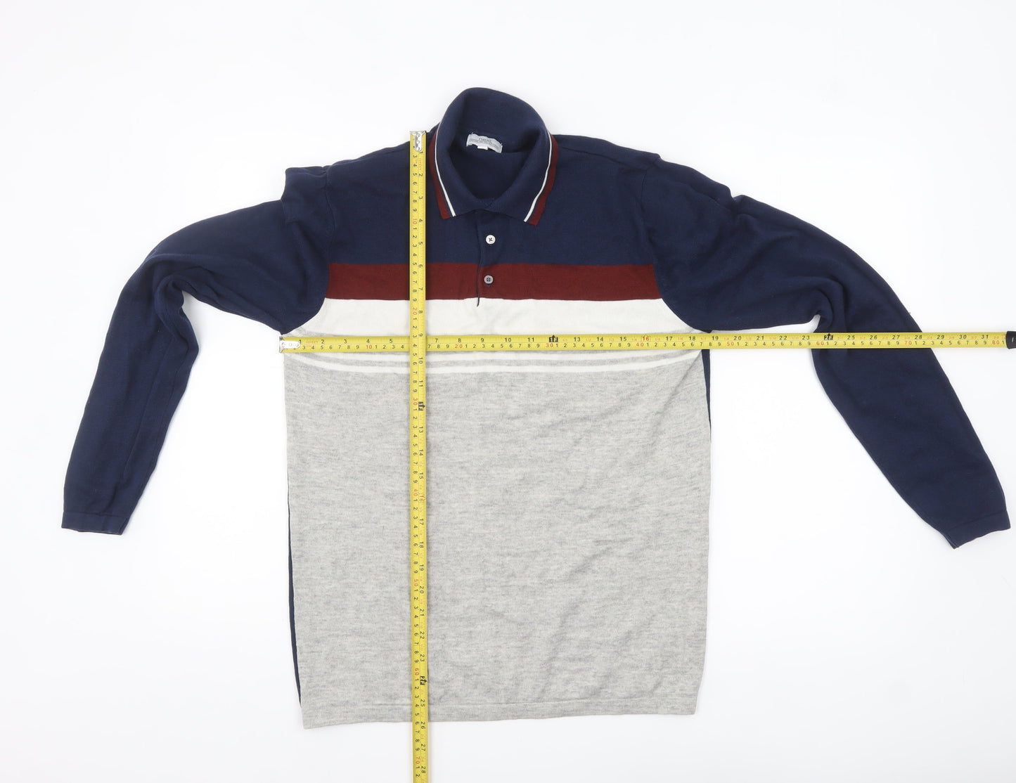 Mens UK Size M NEXT Blue Henley Jumper
