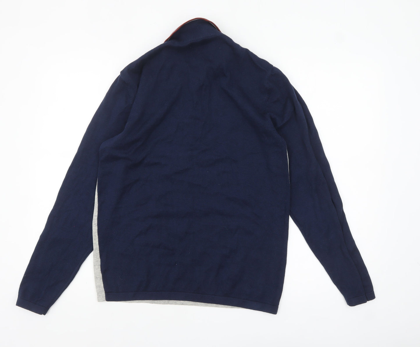 Mens UK Size M NEXT Blue Henley Jumper