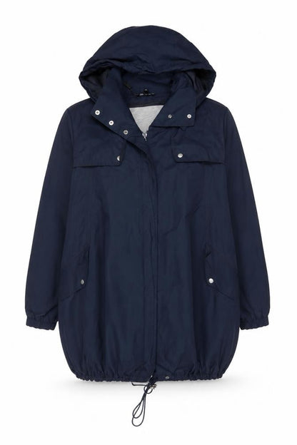 Marks & Spencer Women’s Navy Parka Jacket Size 10 Hooded Drawstring