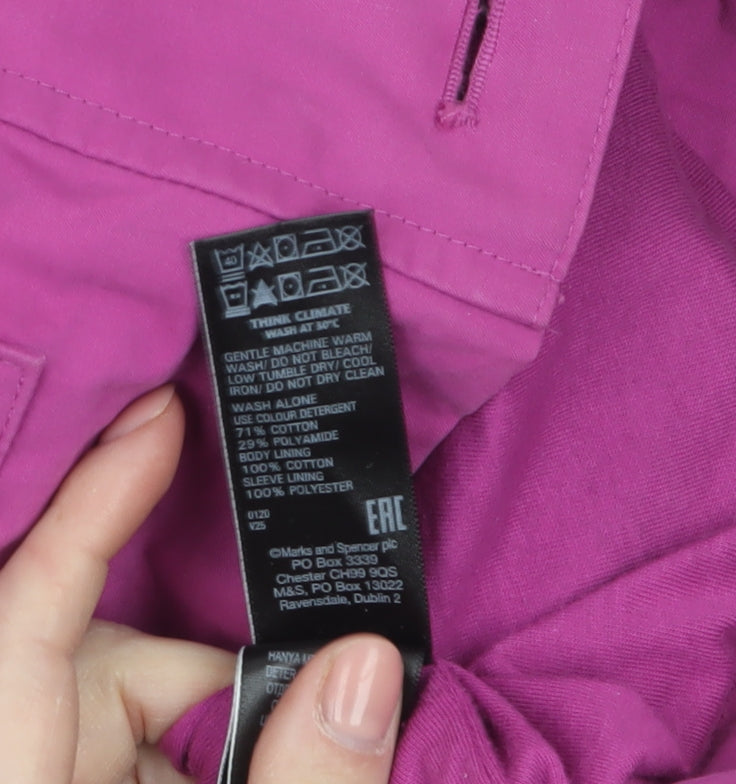 Womens UK Size 10 Marks and Spencer Pink Parka Coat