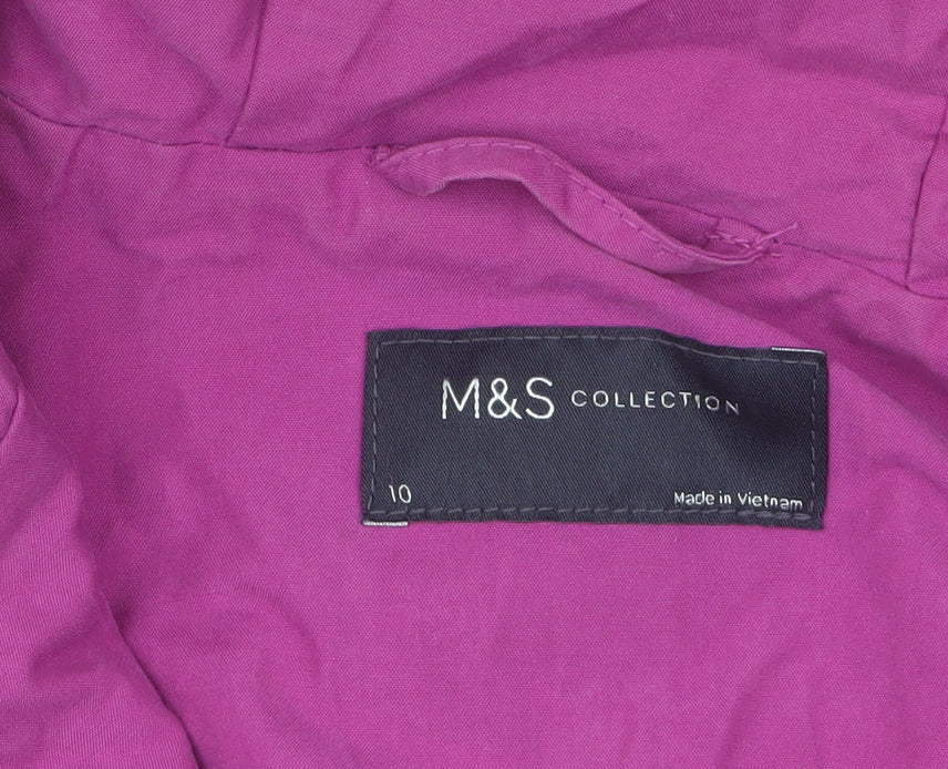 Womens UK Size 10 Marks and Spencer Pink Parka Coat