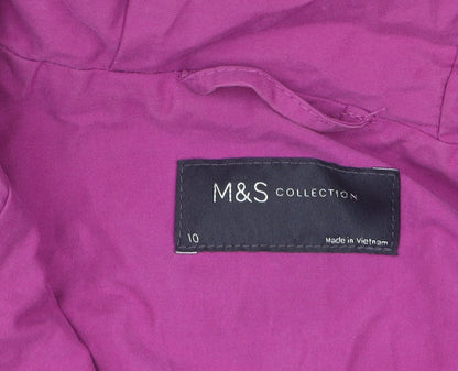 Womens UK Size 10 Marks and Spencer Pink Parka Coat