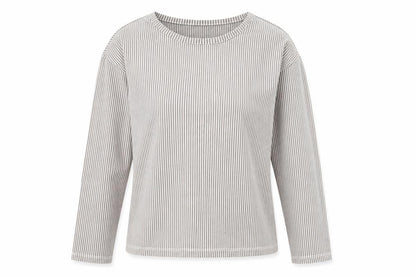 Womens UK Size S Pieces Grey Basic T-Shirt