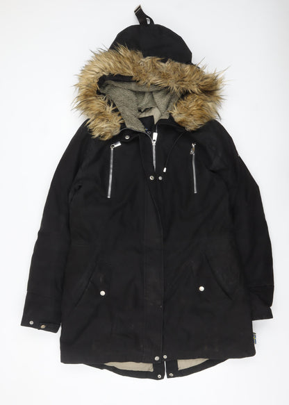 Womens UK Size 16 Cobalt of Sweden Black Parka Coat