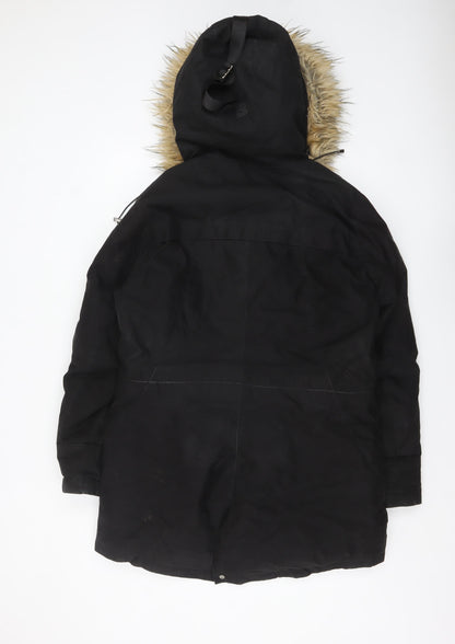 Womens UK Size 16 Cobalt of Sweden Black Parka Coat
