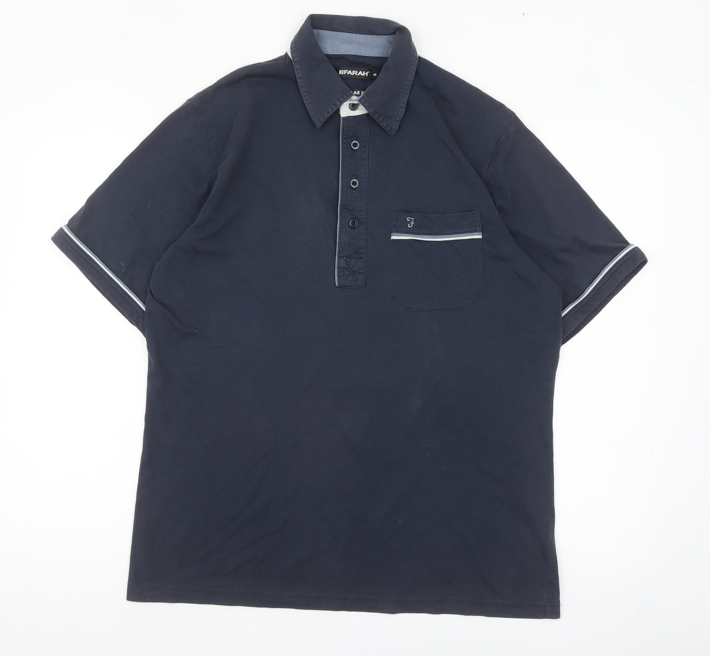 Mens UK Size M Farah Cotton Polo Shirt