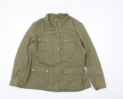 Womens UK Size 16 Marks and Spencer Green Military Jacket