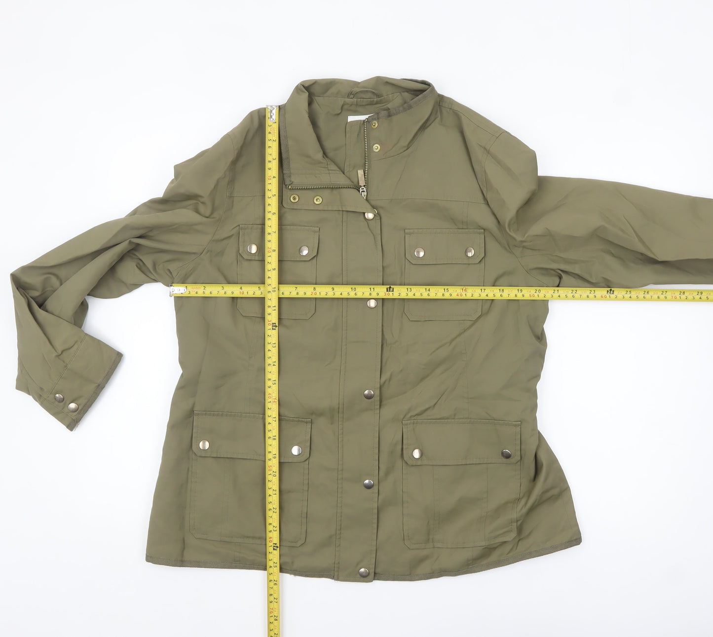 Womens UK Size 16 Marks and Spencer Green Military Jacket