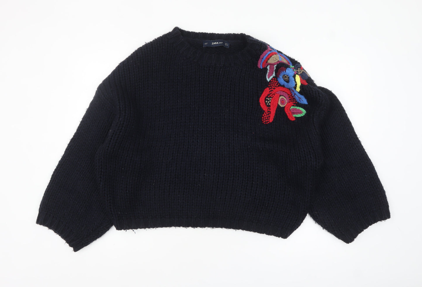 Womens UK Size M Zara Black Pullover Jumper