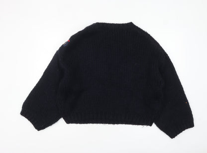 Womens UK Size M Zara Black Pullover Jumper