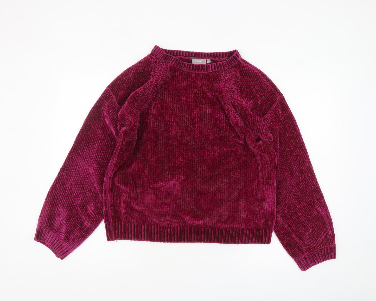 Womens UK Size M Fransa Purple Pullover Jumper