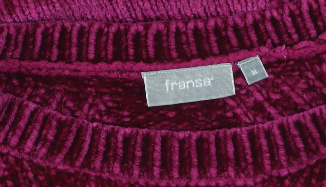 Womens UK Size M Fransa Purple Pullover Jumper
