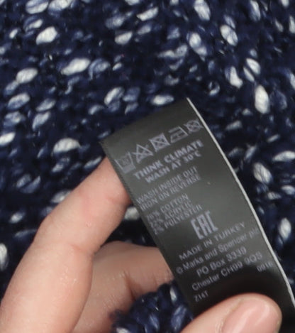 Womens UK Size S Marks and Spencer Blue Pullover Jumper