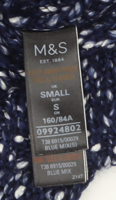 Womens UK Size S Marks and Spencer Blue Pullover Jumper