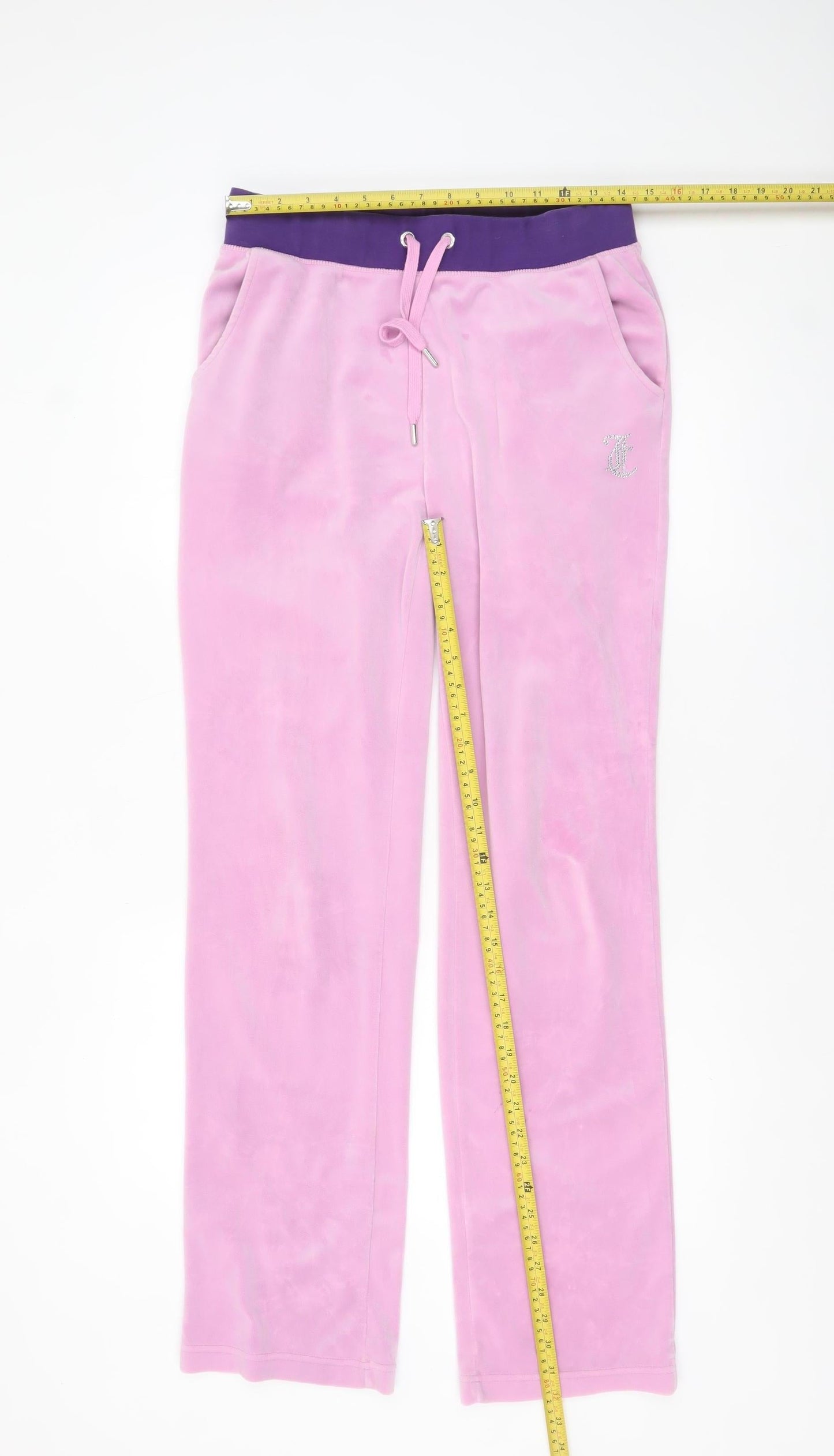 Womens UK Size M Juicy Couture Regular Fit Jogger Pink Trousers