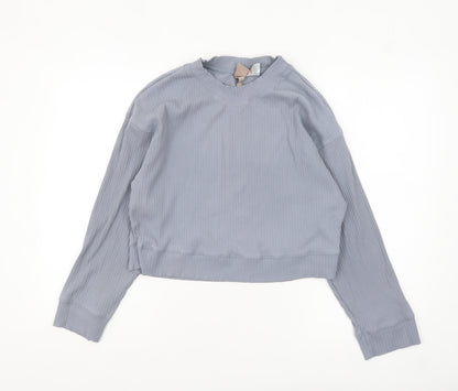 Womens UK Size XS H&M Blue Pullover Sweatshirt