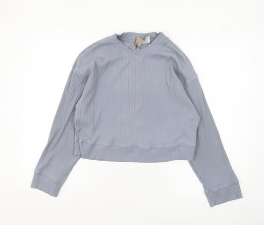 Womens UK Size XS H&M Blue Pullover Sweatshirt
