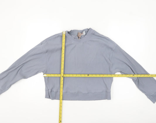 Womens UK Size XS H&M Blue Pullover Sweatshirt