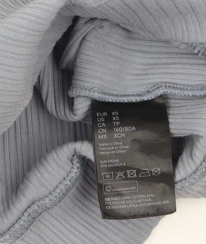 Womens UK Size XS H&M Blue Pullover Sweatshirt
