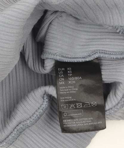 Womens UK Size XS H&M Blue Pullover Sweatshirt
