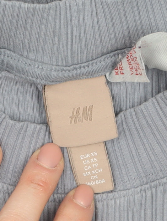 Womens UK Size XS H&M Blue Pullover Sweatshirt