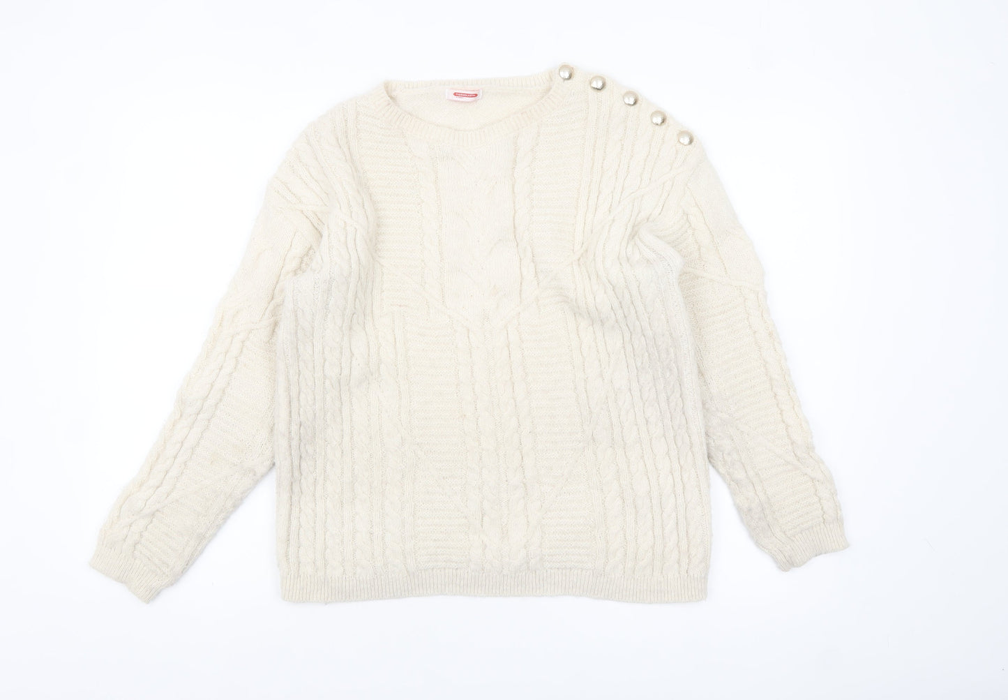 Womens UK Size 10 Damart Ivory Pullover Jumper