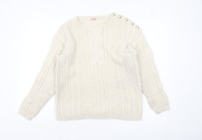 Womens UK Size 10 Damart Ivory Pullover Jumper