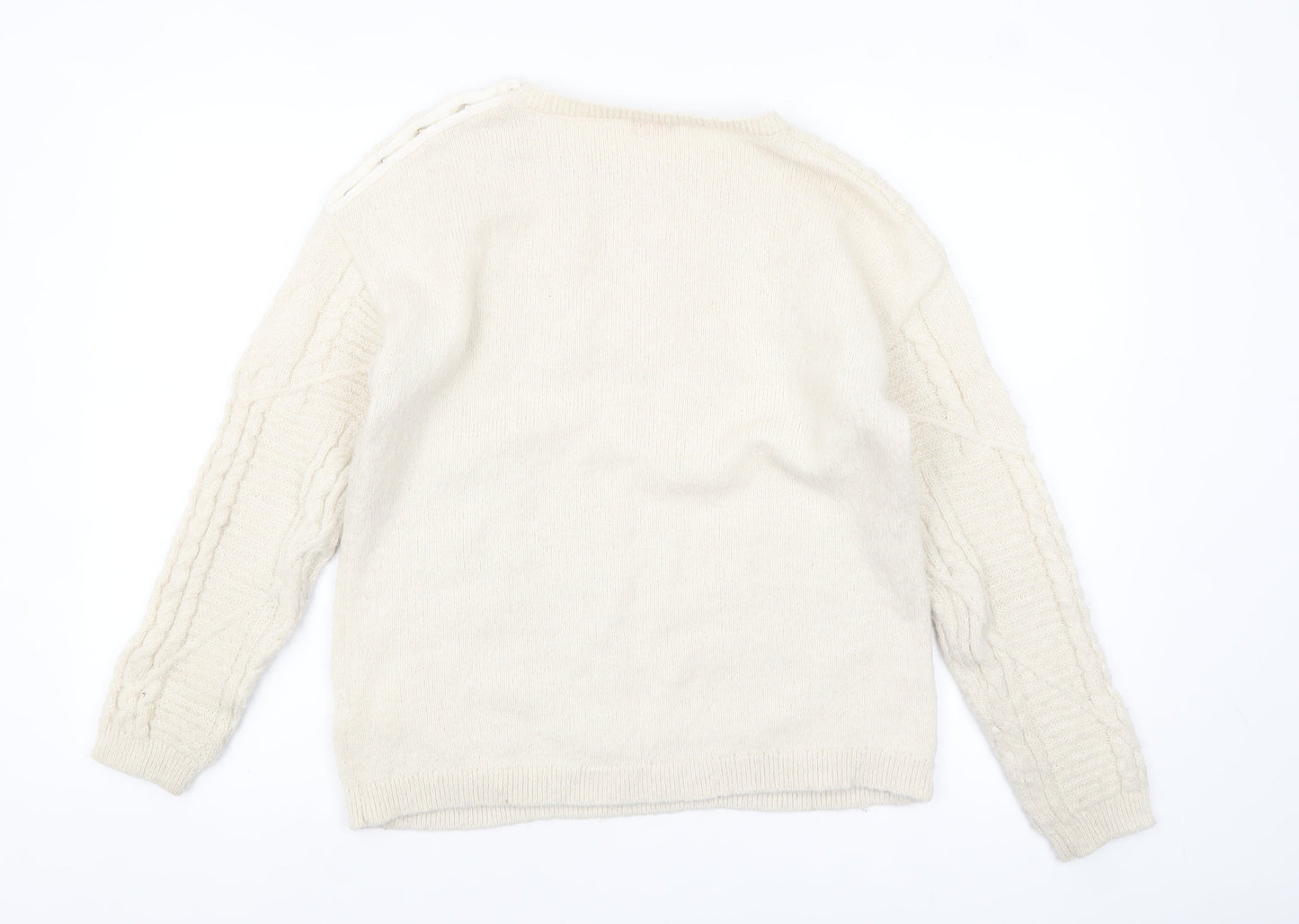 Womens UK Size 10 Damart Ivory Pullover Jumper