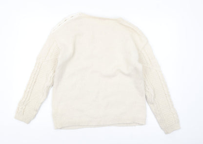 Womens UK Size 10 Damart Ivory Pullover Jumper