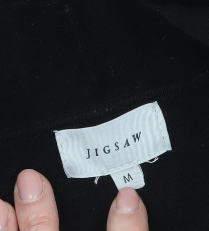 Womens UK Size M Jigsaw Black Cardigan Jumper