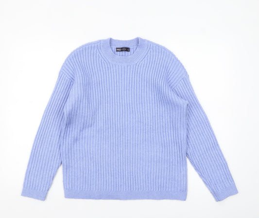 Womens UK Size M Marks and Spencer Blue Pullover Jumper